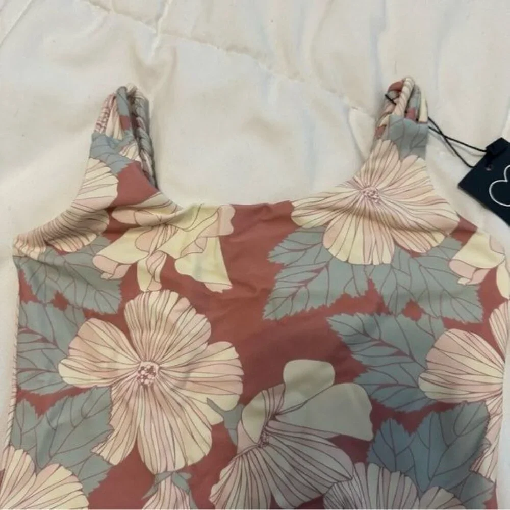 Retro Boho Flower Power One-Piece Baby Swimsuit Girls Size 4T